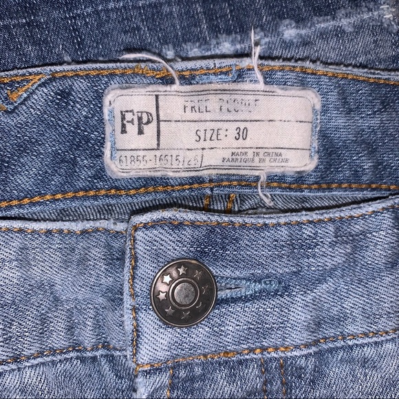 Free People Mid-Rise Patchwork Denim Size 30 - Picture 3 of 5